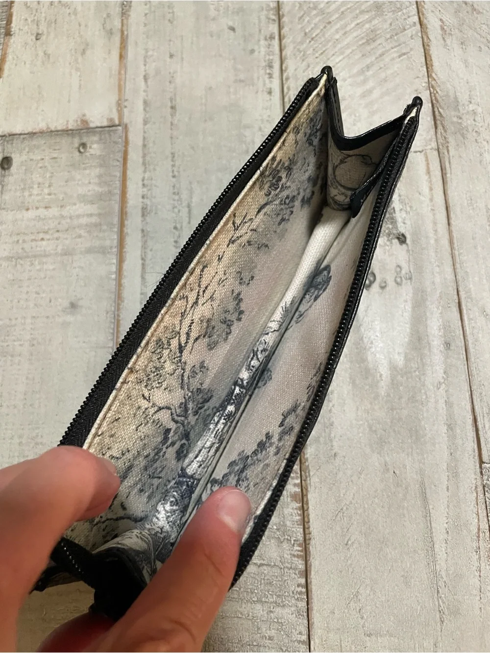 Brighton Black Croc-Embossed Wallet with Heart Accent